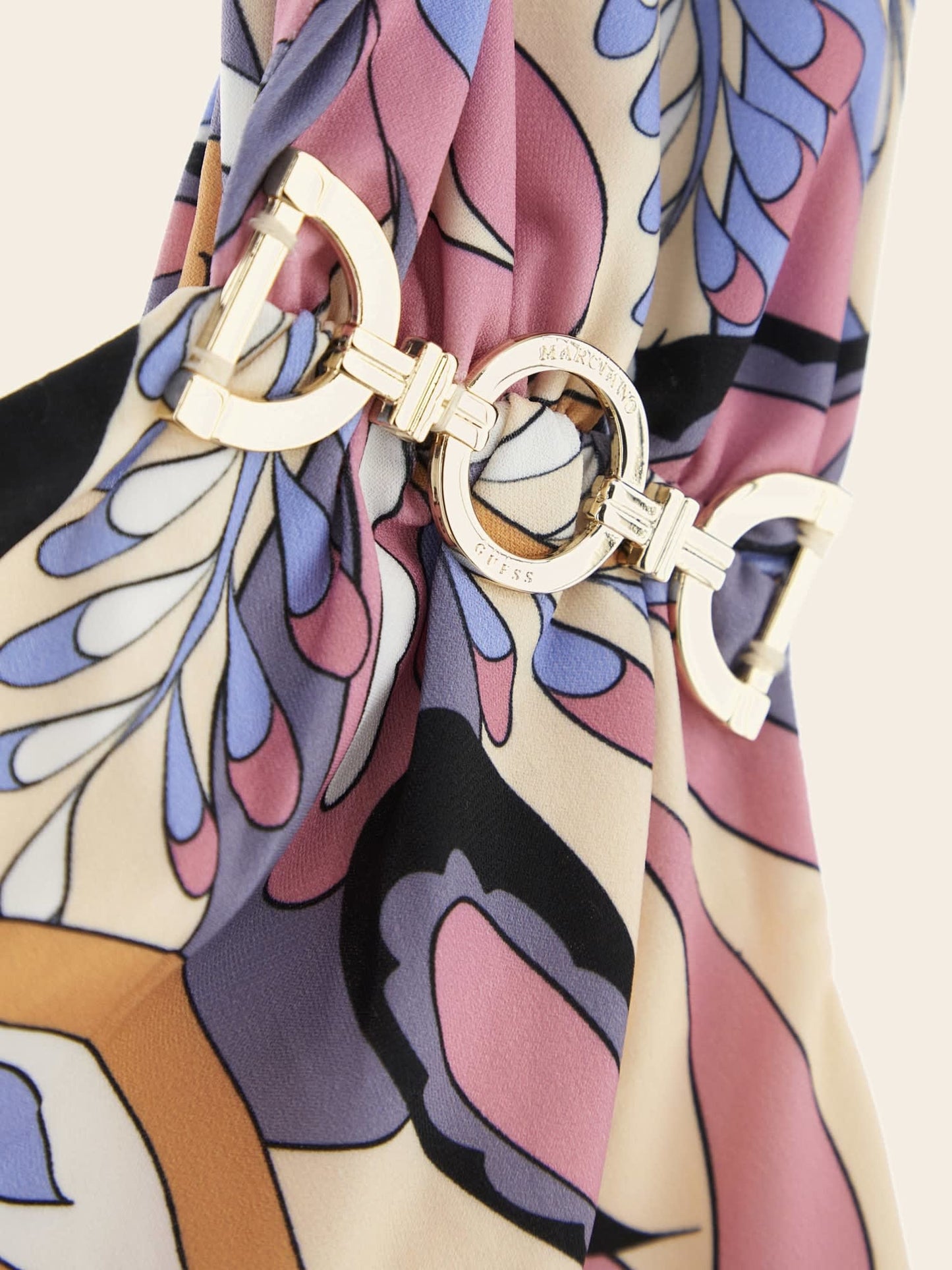 Marciano paisley lurex print top