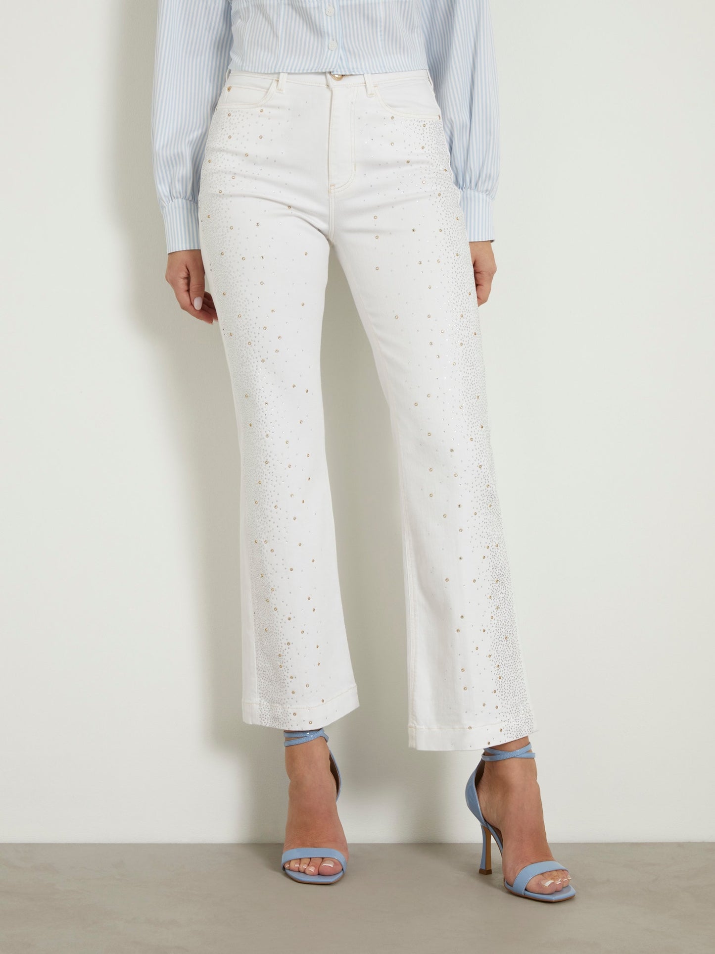 High rise flare denim pant