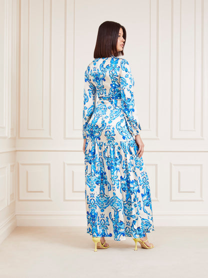MARCIANO SILK LONG DRESS