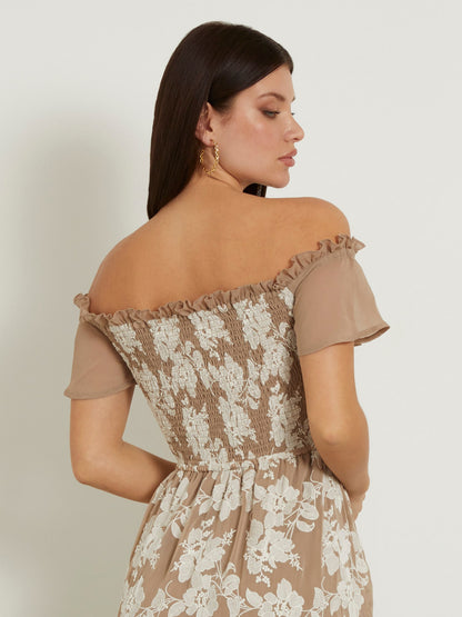Embroidered long dress