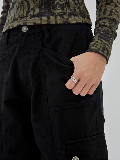 Cargo denim pant