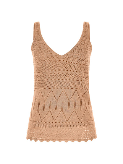 Marciano crochet lurex sweater top