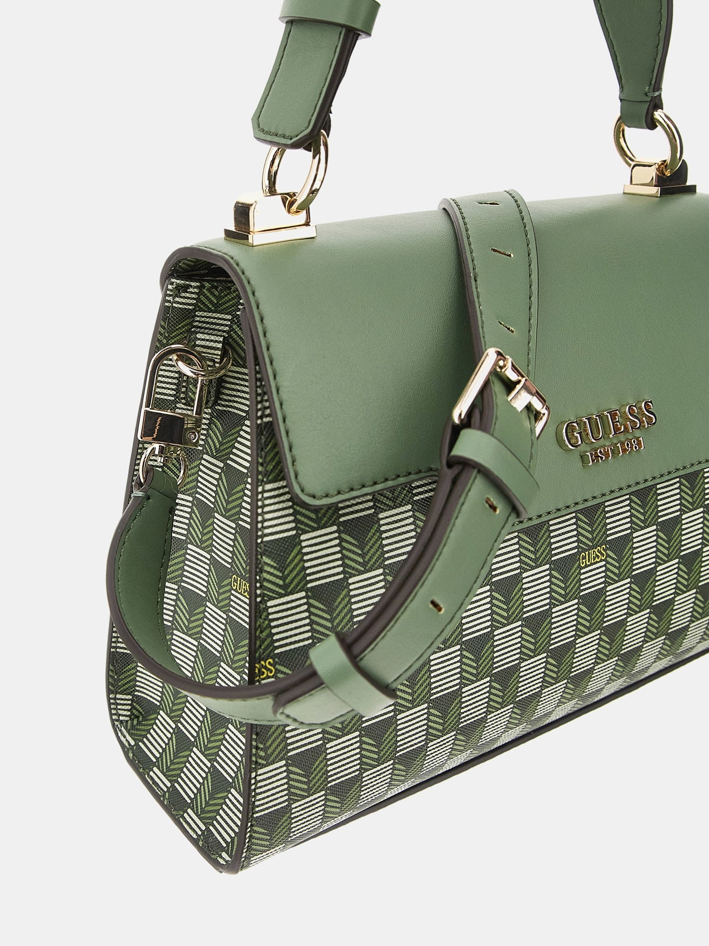 Hallie geometric-print handbag