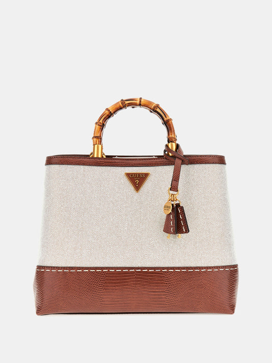 Zabry handbag with croc-print details