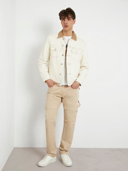 Faux suede inserts jacket