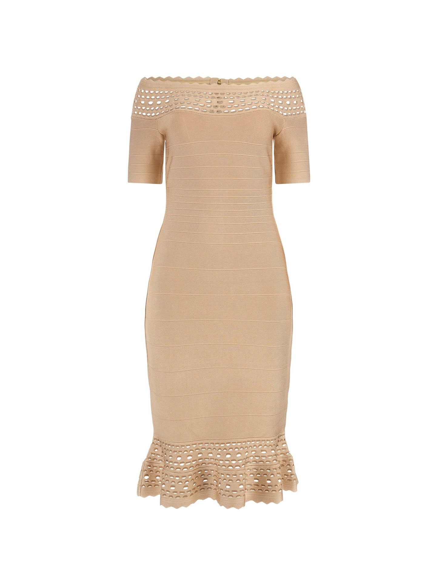 Off-shoulder mini sweater dress