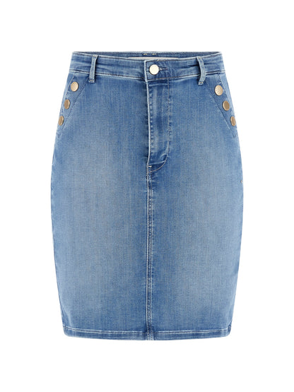 Denim midi skirt