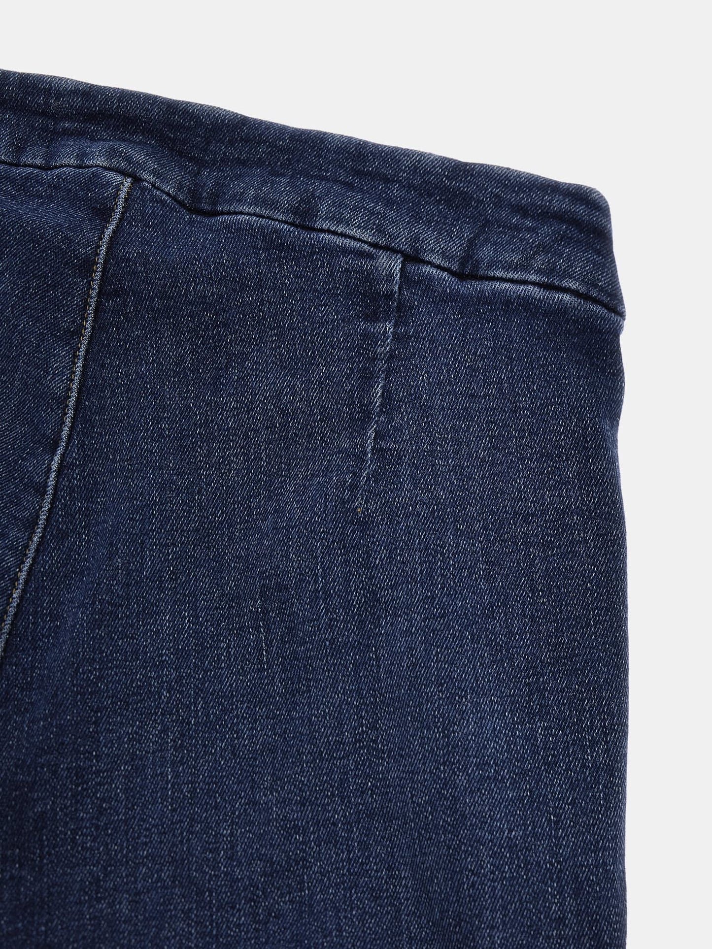 Exposed buttons skinny denim pant