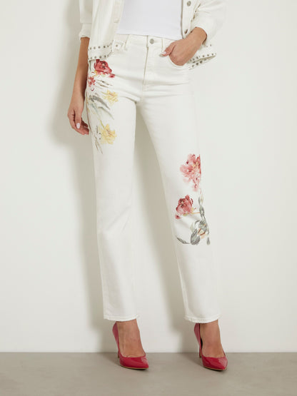 Girly straight denim pant