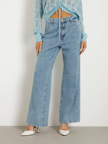 Wide leg denim pant