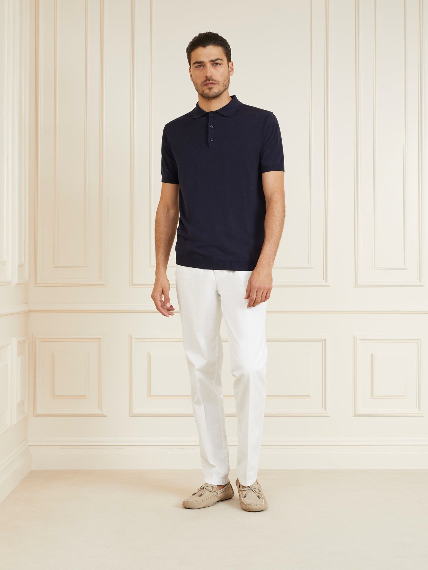 Marciano linen sweater polo