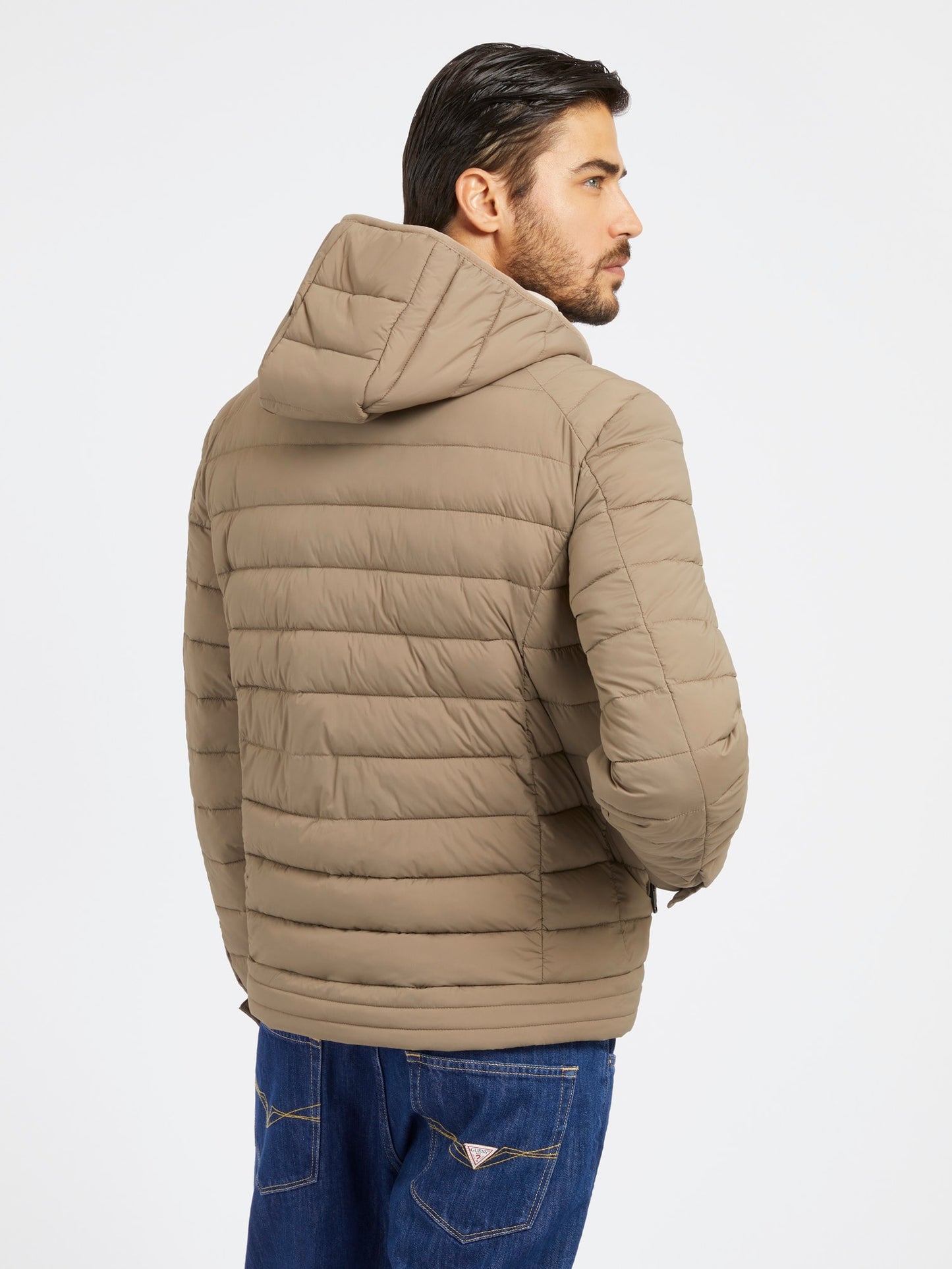 Super stretch nylon puffer jacket