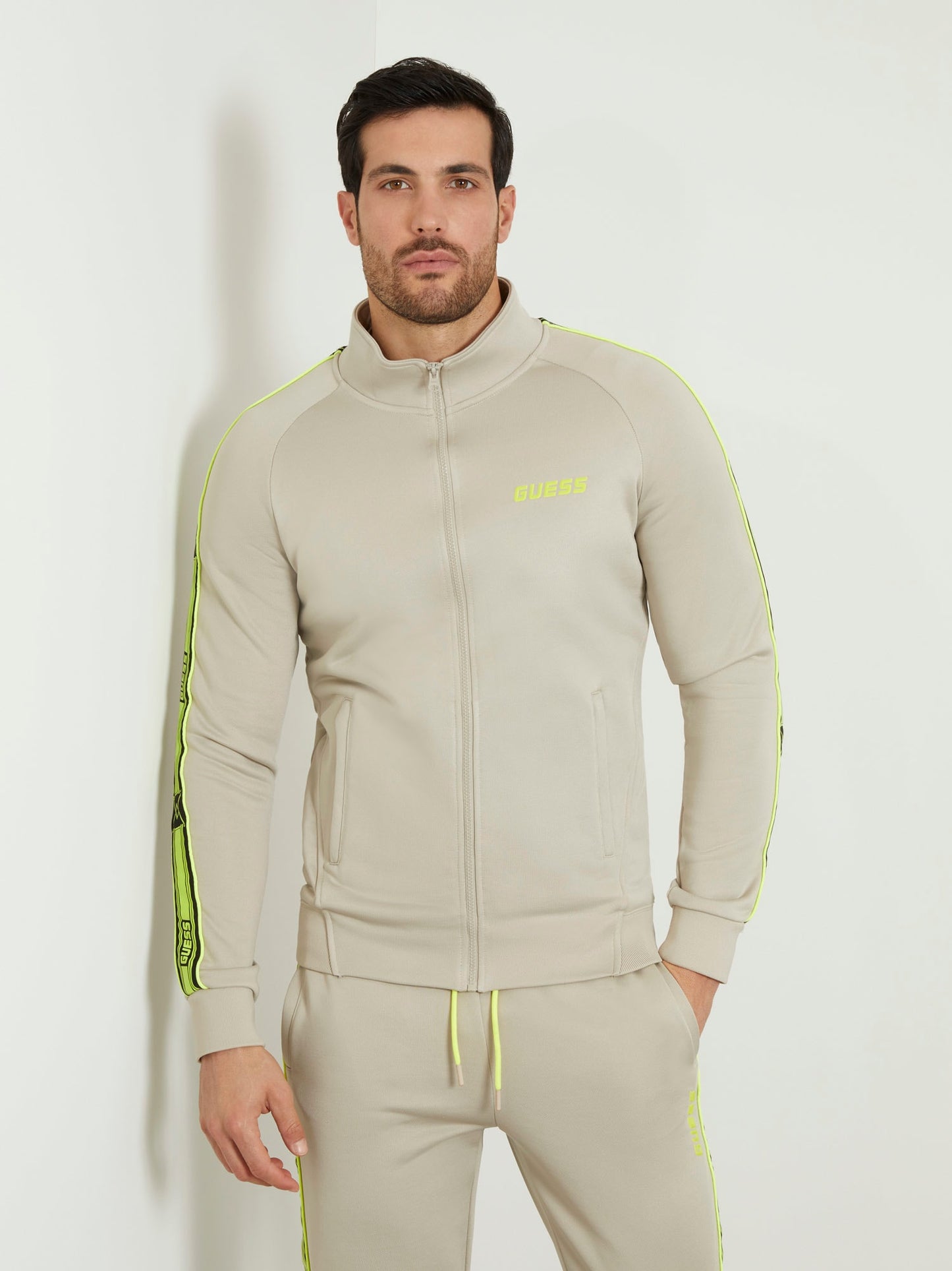Side band zip sweatshirt