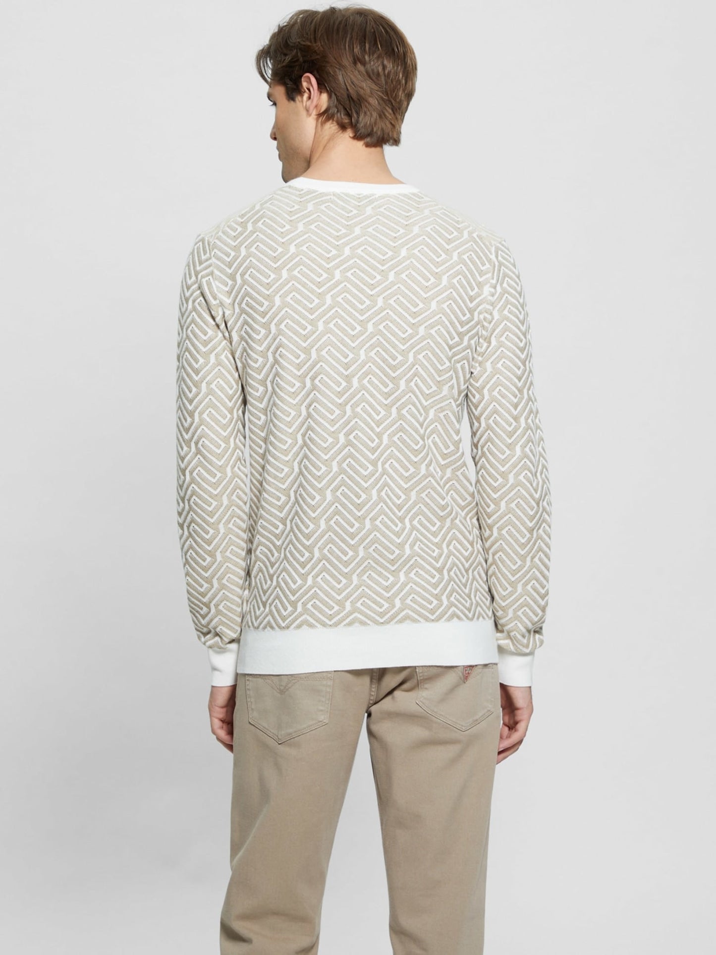 Geometric jaquard sweater