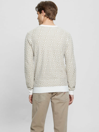 Geometric jaquard sweater