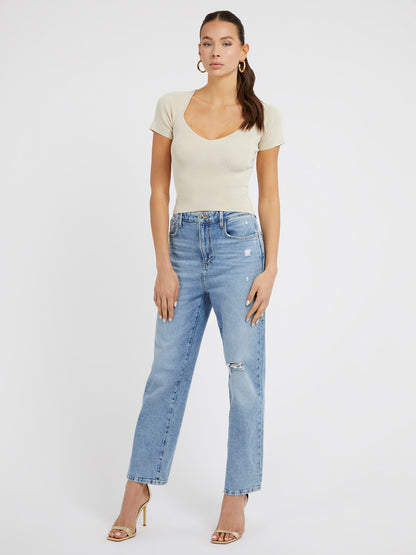 Rib sweater top