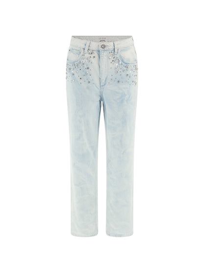 Rhinestones mom denim pant