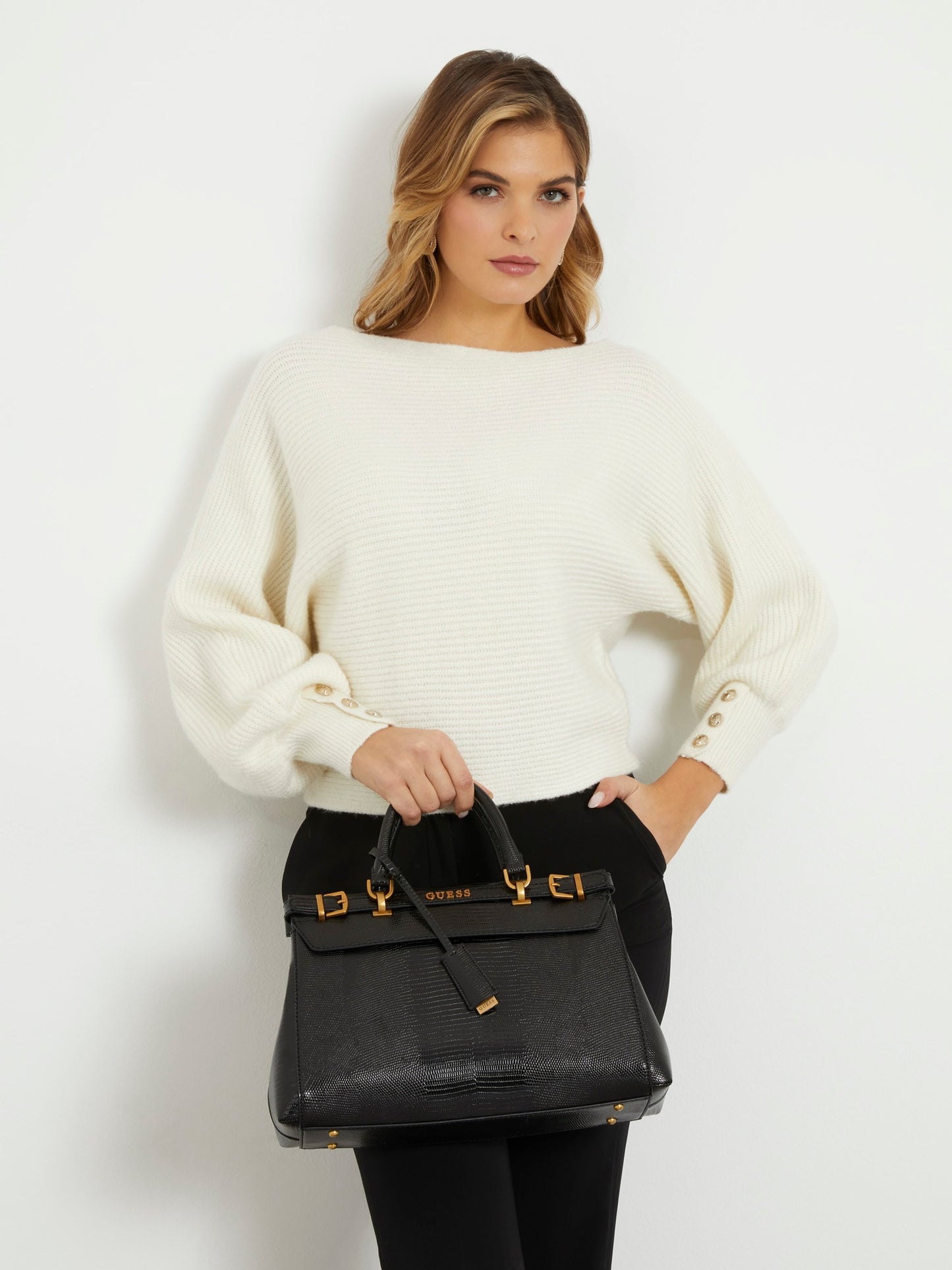 Sestri croc-print handbag