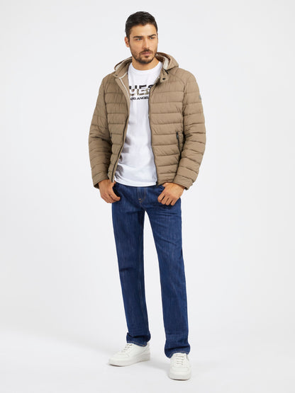 Super stretch nylon puffer jacket