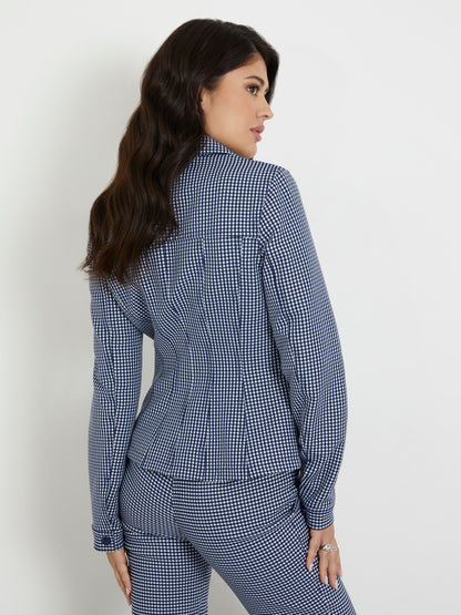 Gingham check print jacket