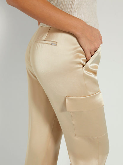 Satin cargo pant