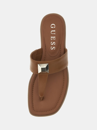 Genuine leather Raison flip-flops
