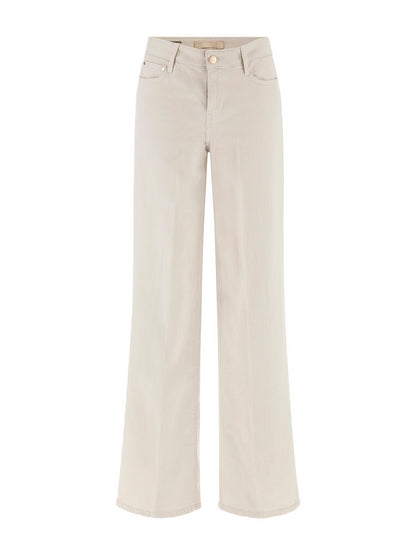 Mid rise wide leg pant