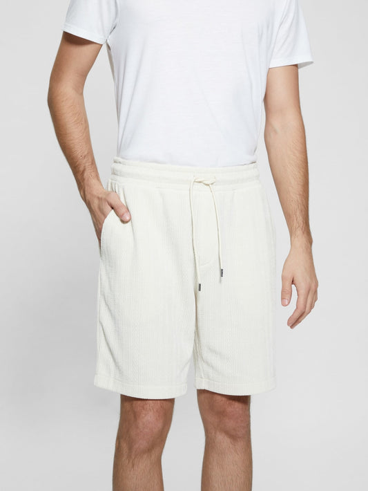 Textured knit shorts
