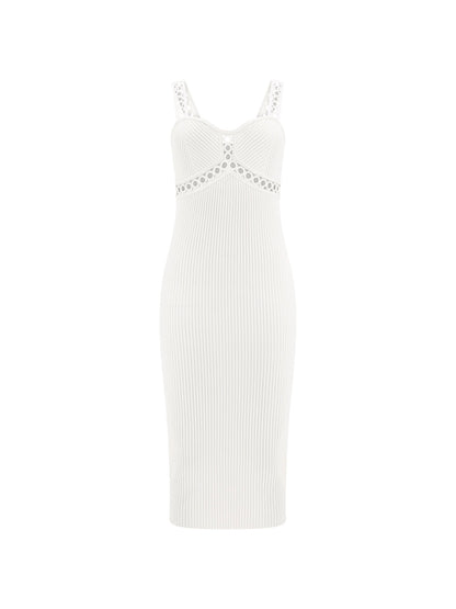 Marciano crochet tape bodycon midi dress
