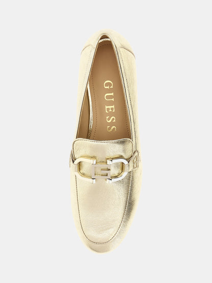 Isaac foiled leather loafers