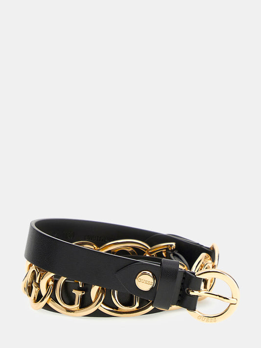 High-waisted G logo chain belt_Women