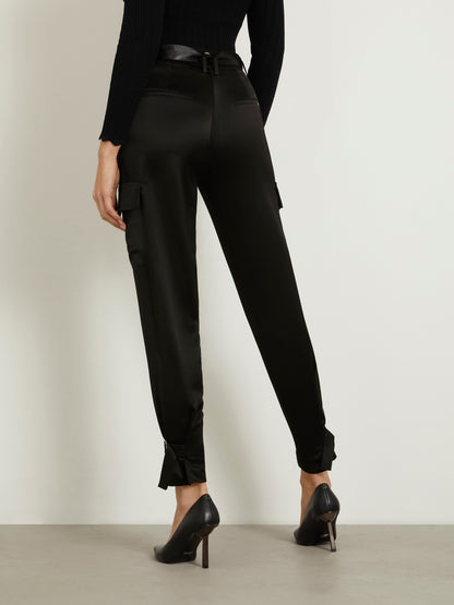 Satin cargo pant