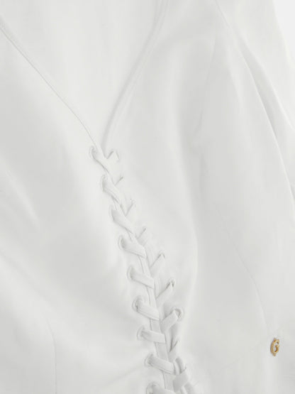 Lace up blouse