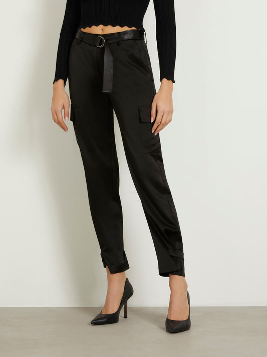 Satin cargo pant