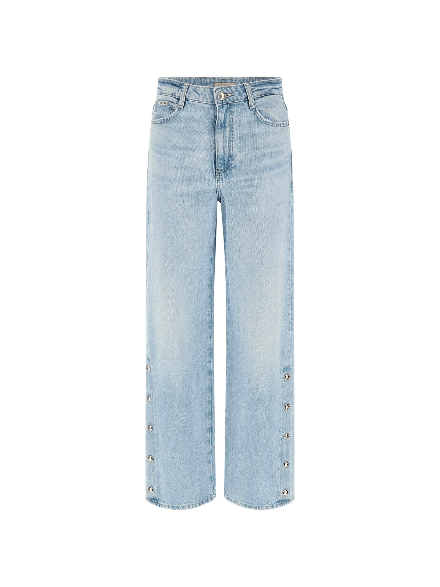 High rise wide leg denim pant