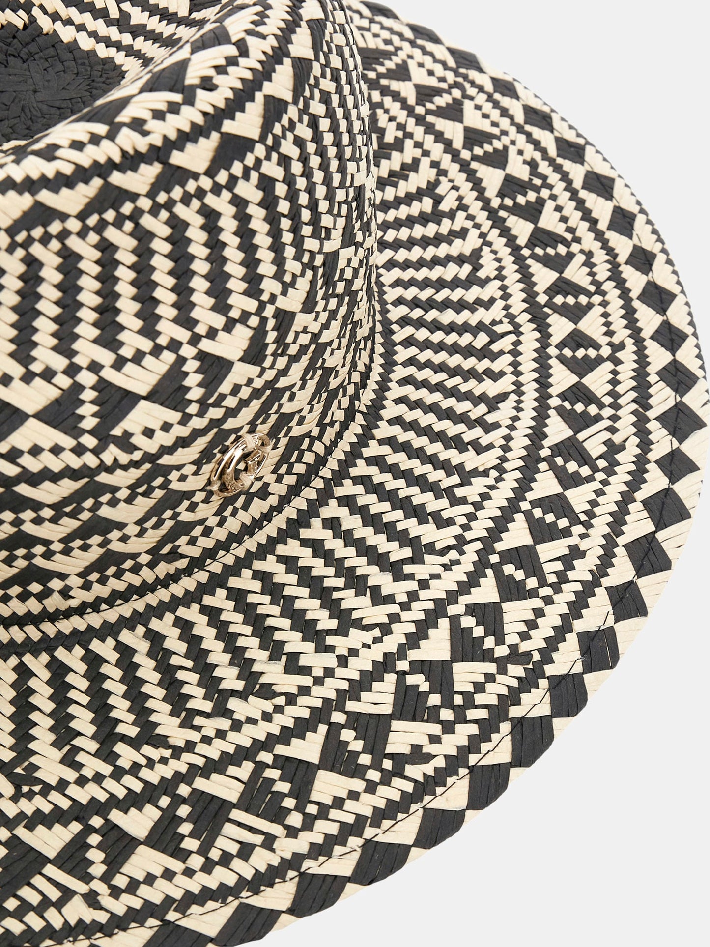 Geometric-design straw hat