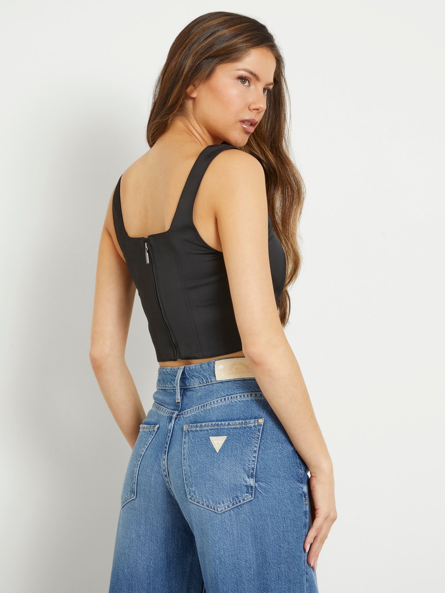 Satin bustier top