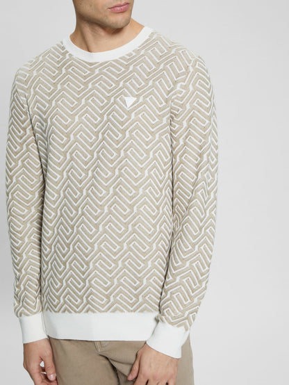 Geometric jaquard sweater