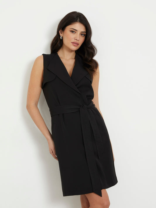 Belted mini wrap up dress_Women