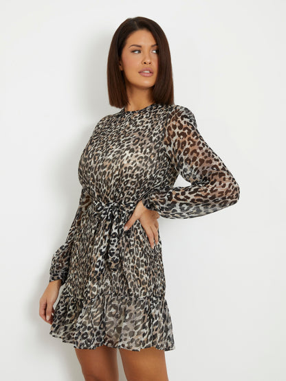 All over print mini dress