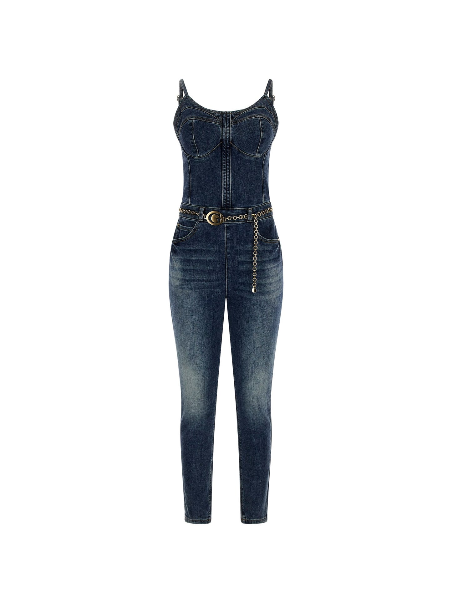Skinny denim jumpsuit