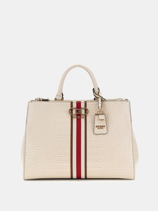 Nelka croc-print handbag