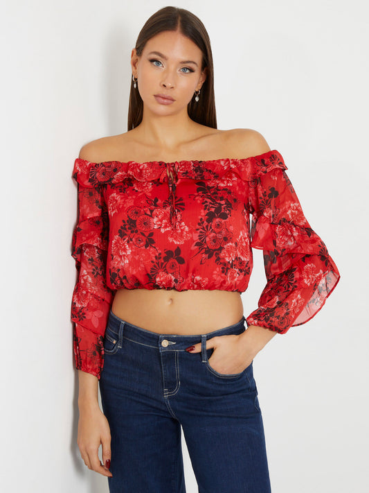 Floral print blouse