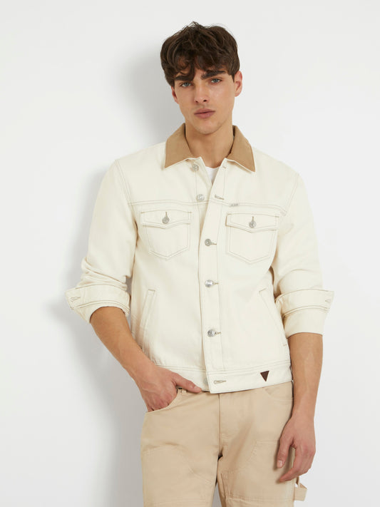 Faux suede inserts jacket