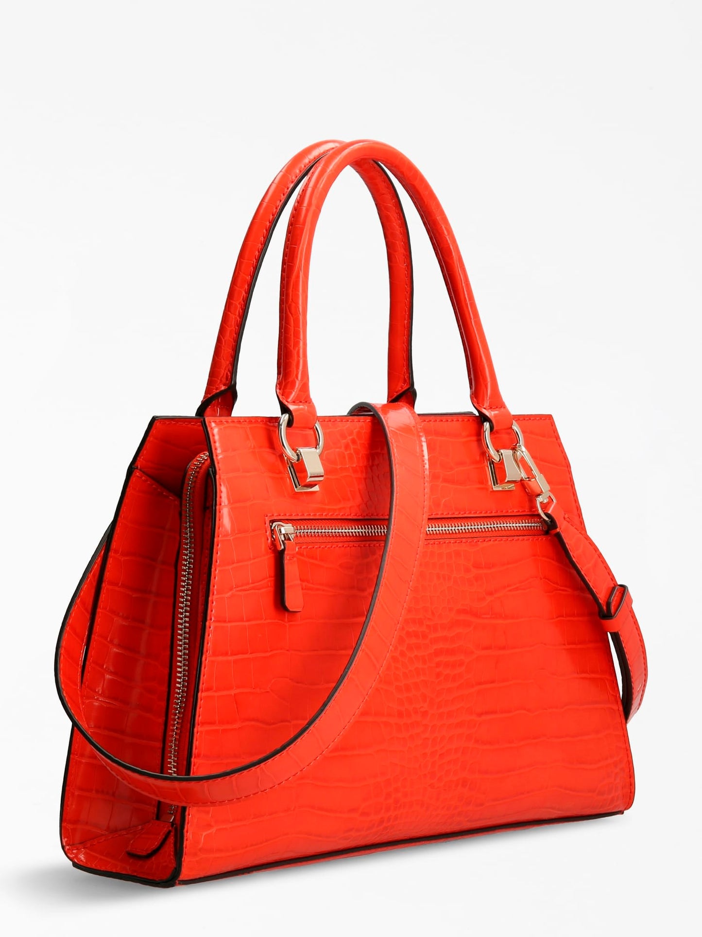 STEPHI CROC PRINT HANDBAG