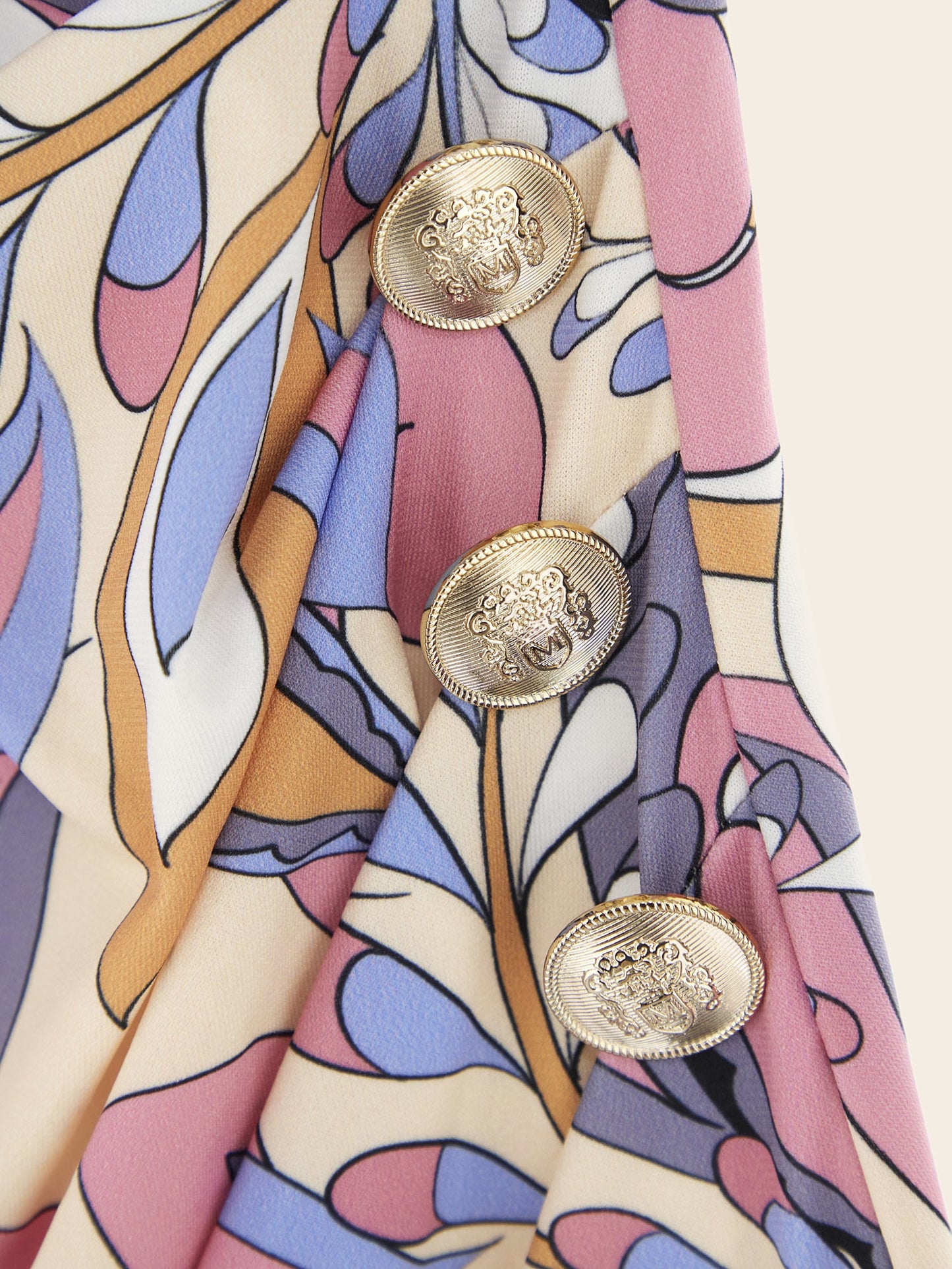 Marciano paisley lurex print mini dress