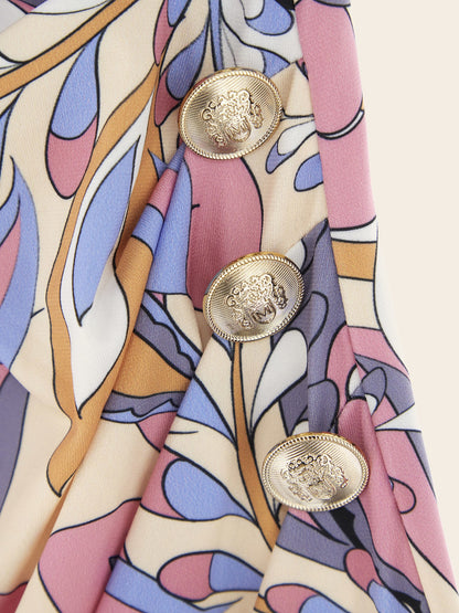 Marciano paisley lurex print mini dress