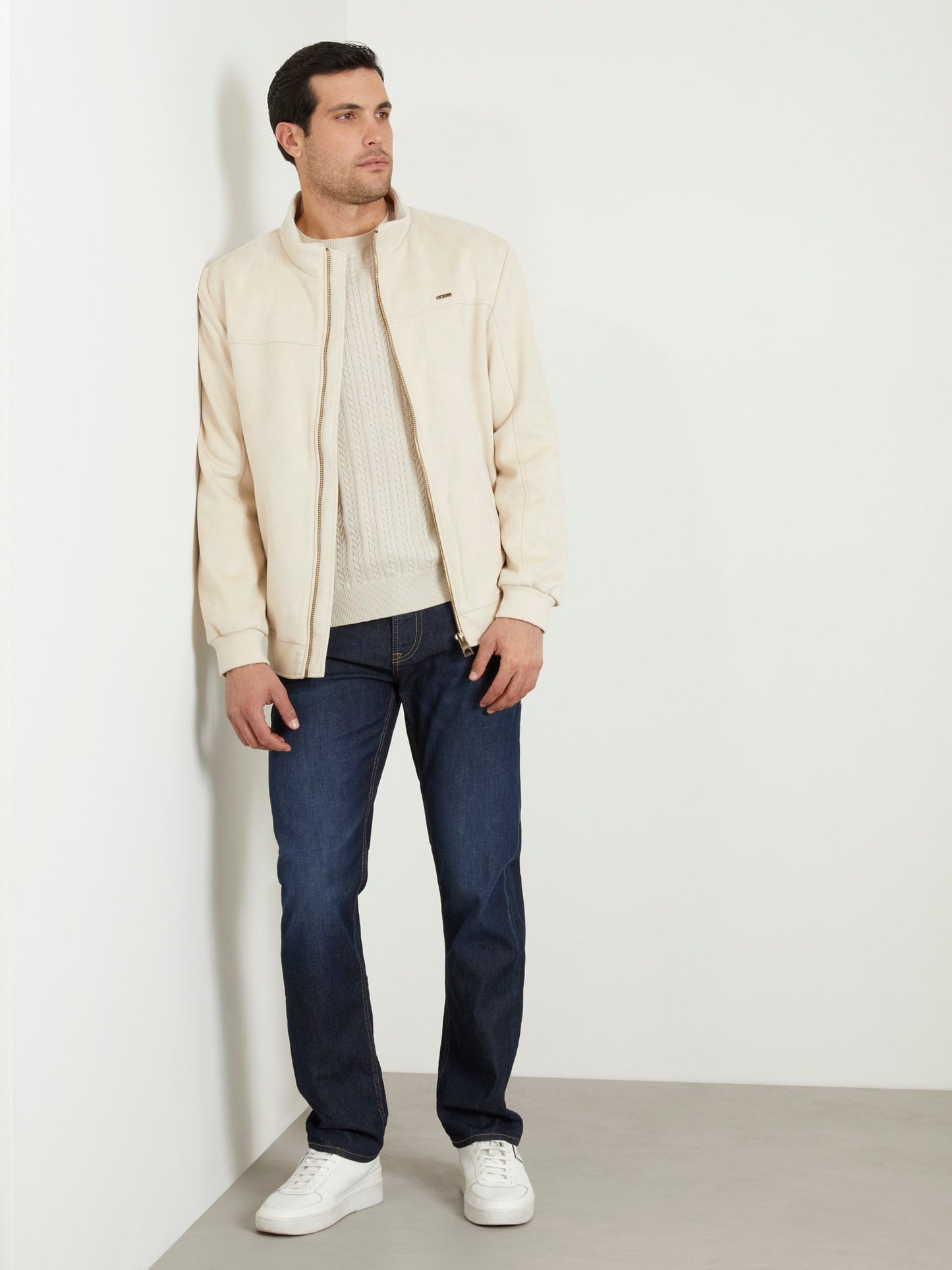 Soft faux suede jacket