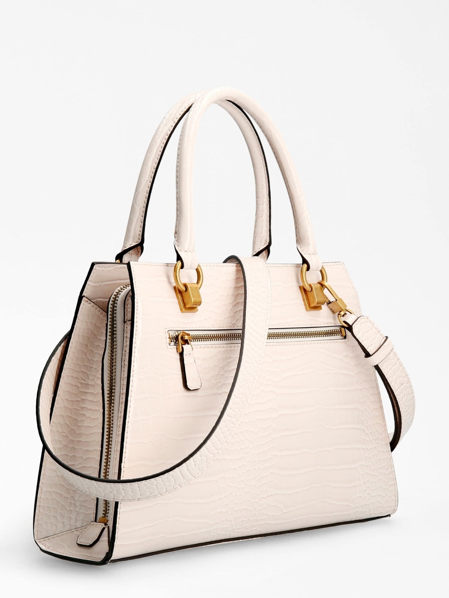 STEPHI CROC PRINT HANDBAG