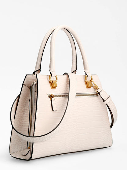 STEPHI CROC PRINT HANDBAG